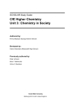 CfE Higher Chemistry Unit 3: Chemistry in Society