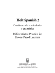 Holt Spanish 2 - Westhampton Beach School District