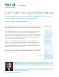 Fossil Fuels and Sustainable Investing