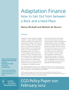 Adaptation Finance - Center For Global Development