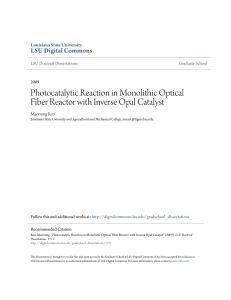 Photocatalytic Reaction in Monolithic Optical Fiber Reactor with