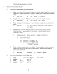 6 Physical Properties and Principles I. Review of Fundamental