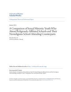 A Comparison of Sexual Minority Youth Who Attend Religiously