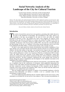 Social Networks Analysis of the Landscape of the City for