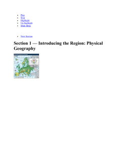 Section 1 — Introducing the Region: Physical