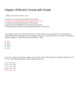 Chapter 18 Electric Current and Circuits