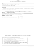 Determine Whether an Ordered Triple is a Solution