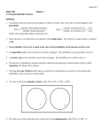 Math 3370 Chapter 7 7.3: Concepts Related to Chance