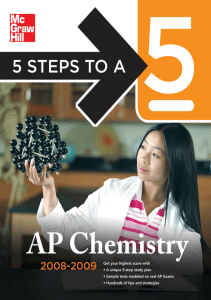 5 Steps to a 5 AP Chemistry, 2008-2009 Edition