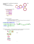 1 Lectures 28 and 29 – applications of recombinant DNA technology