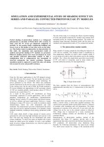 simulation and experimental study of shading