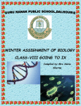 WINTER ASSIGNMENT OF BIOLOGY CLASS
