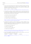 Physics Newton`s Laws Worksheet Solutions