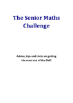 The Senior Maths Challenge