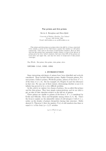 Flat primes and thin primes