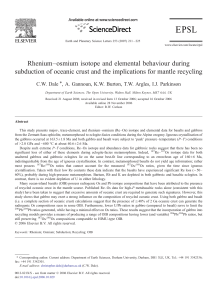 Rhenium–osmium isotope and elemental behaviour during