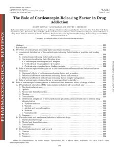 The Role of Corticotropin-Releasing Factor in Drug Addiction