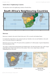 South Africa`s Neighbouring Countries