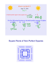 Square Roots of NonPerfect Squares