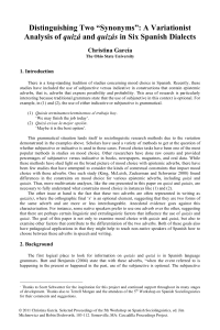 Distinguishing Two “Synonyms” - Cascadilla Proceedings Project