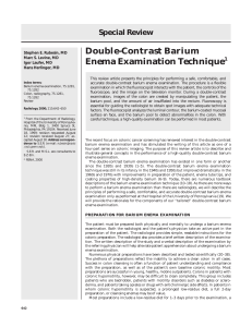 Double-Contrast Barium Enema Examination
