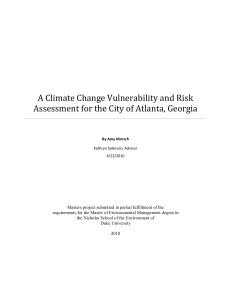 A Climate Change Vulnerability and Risk Assessment