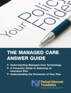 Managed Care Answer Guide - Patient Advocate Foundation