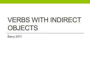 indirect object - Mrs. Barry`s Language Arts and Communications