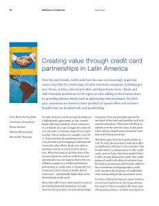 Creating value through credit card partnerships in Latin