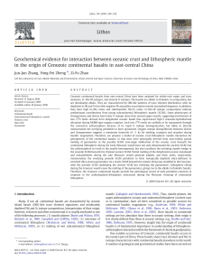 Geochemical evidence for interaction between oceanic crust and