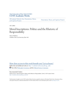 Moral Inscriptions: Politics and the Rhetoric of Responsibility