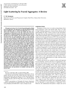 Light Scattering by Fractal Aggregates: A Review
