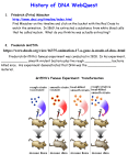 History of DNA WebQuest