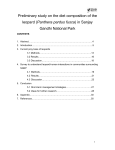 Preliminary study on the diet composition of the leopard