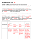 Macromolecules Study Guide Key Standard 1: Explain how the