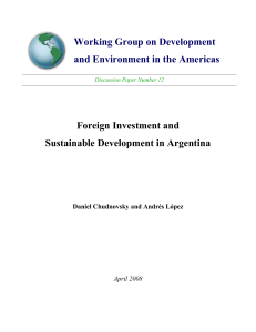 Foreign Investment and Sustainable Development in Argentina