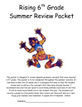 Rising 6 Grade Summer Review Packet