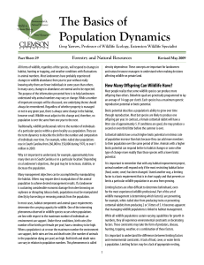 The Basics of Population Dynamics