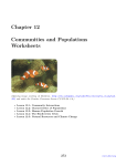 Chapter 12 Communities and Populations Worksheets