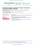 plant species ranges in Europe Postglacial migration