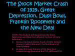 The Stock Market Crash of 1929, Great Depression, Dust Bowl