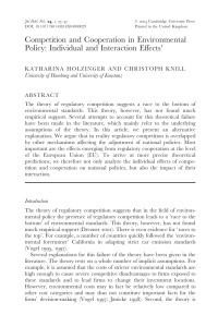 Competition and Cooperation in Environmental Policy: Individual