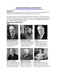 Important People/Events of World War II
