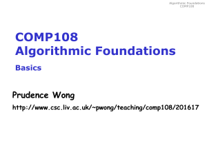 COMP108 Algorithmic Foundations