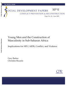 Young men and the construction of masculinity in Sub