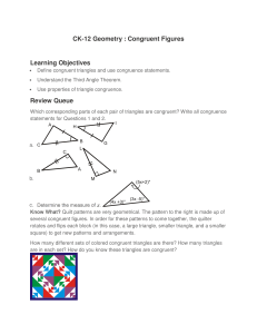 CK-12 Geometry : Congruent Figures Learning