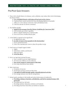 Pre/Post Quiz Answers