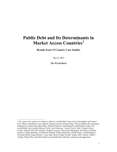 Public Debt and Its Determinants in Market Access Countries 1