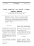 Climate change effects on grasslands in Uruguay