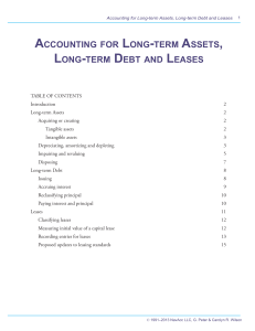 accounting for long-term assets, long